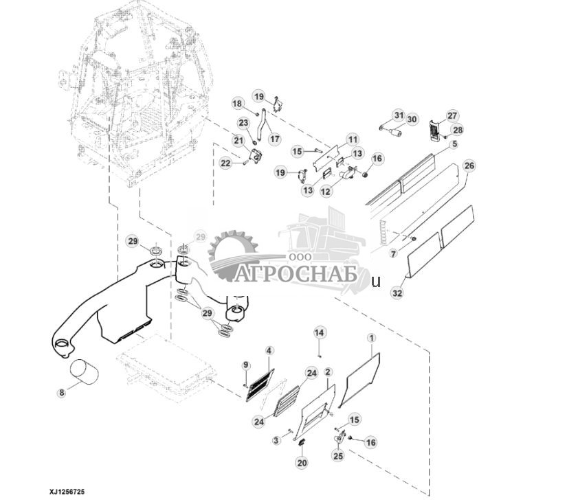 Воздуховоды обогревателя кабины и системы кондиционирования воздуха - ST898916 52.jpg